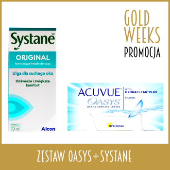 zestaw soczewki OASYS i krople SYSTANE