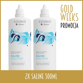 SOLEKO SALINE sól fizjologiczna zestaw 2x500ml